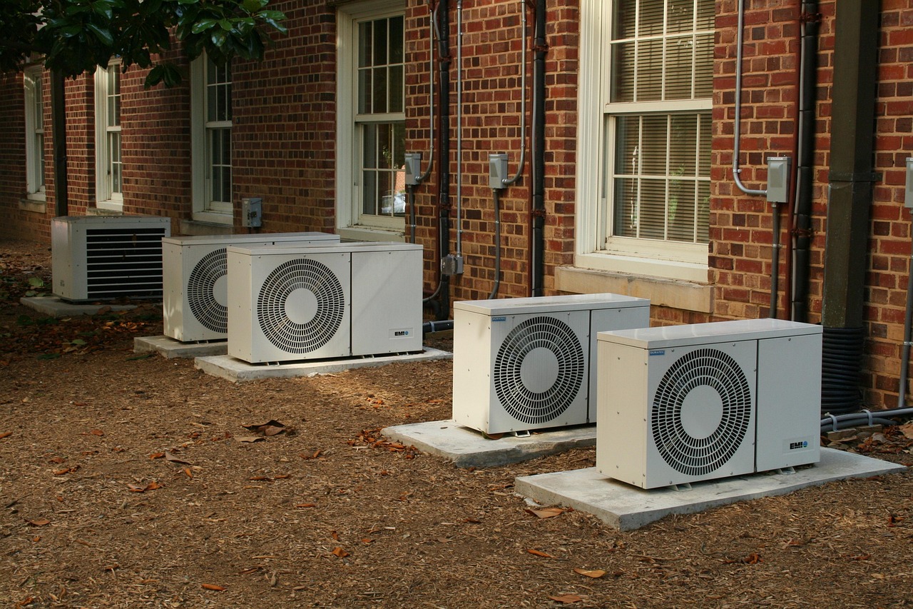 HVAC units at townhome